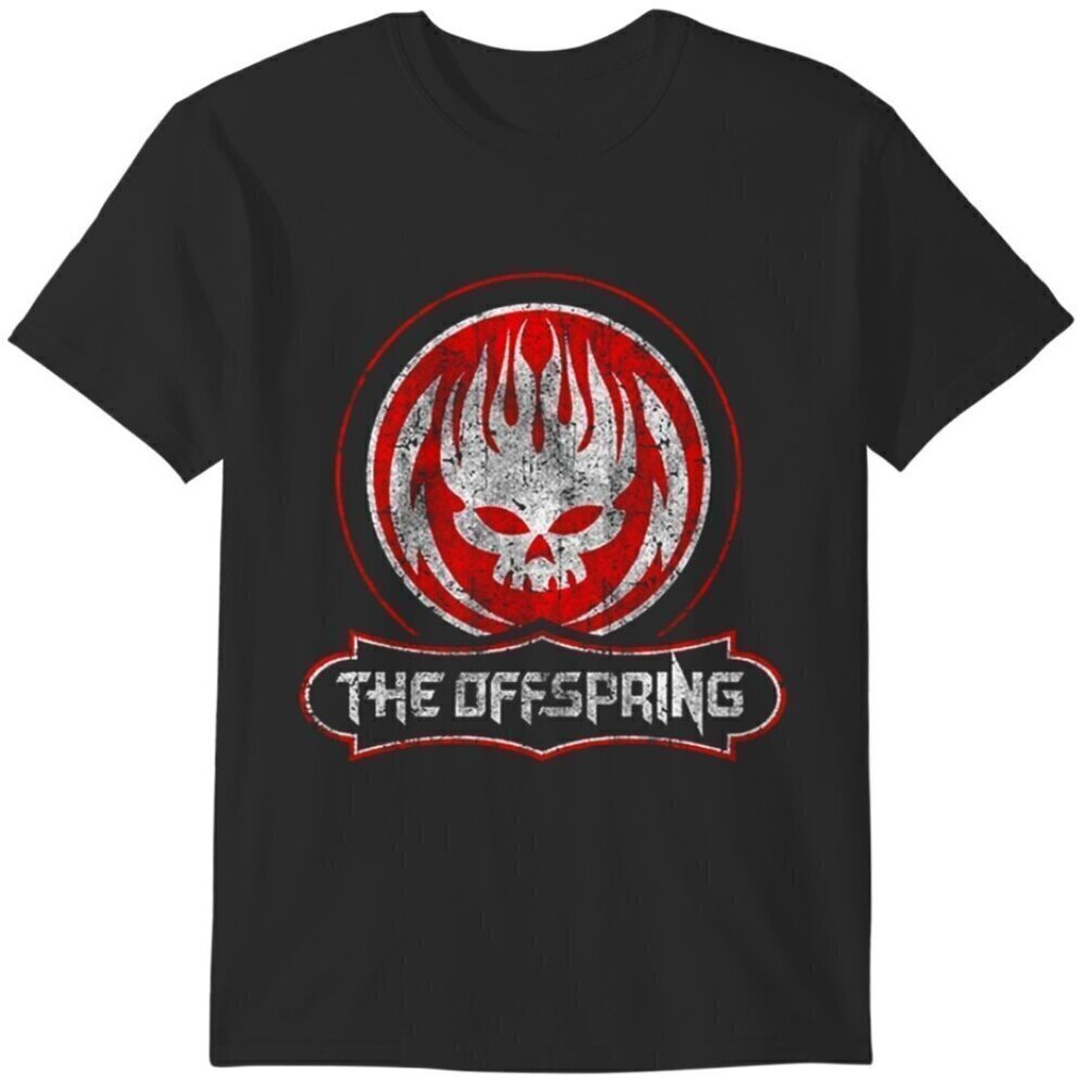 The Offspring Skull Logo Graphic T-Shirt Punk Rock Band Music Fan Tee .
